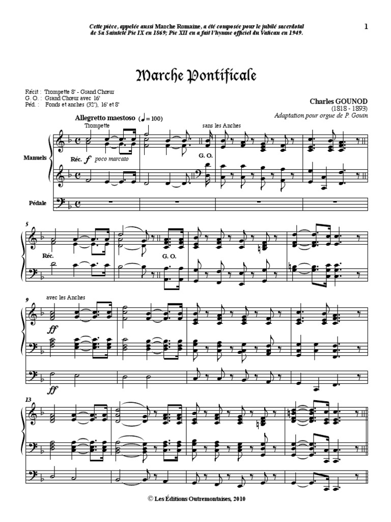gounod marche pontificale